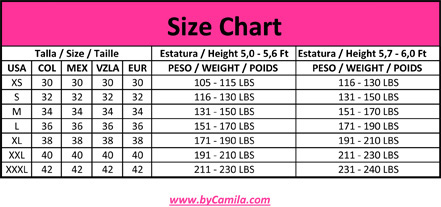 Chery Waist Cincher Size Chart